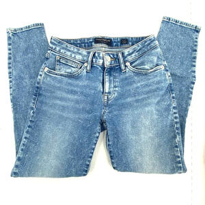 Lucky Brand Jeans Women 2/26 Skinny Ankle Distressed Light Wash Low Rise Denim